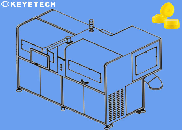 Μηχάνημα οπτικού ελέγχου πλαστικού καπακιού PP Απόρριψη Μαύρη κηλίδα Ελαττώματα αστραπής