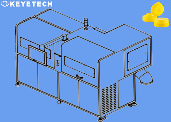 Μηχάνημα οπτικού ελέγχου πλαστικού καπακιού PP Απόρριψη Μαύρη κηλίδα Ελαττώματα αστραπής